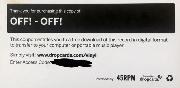 OFF! – OFF! (VG/VG+) – LP, US 2012 - Image 7