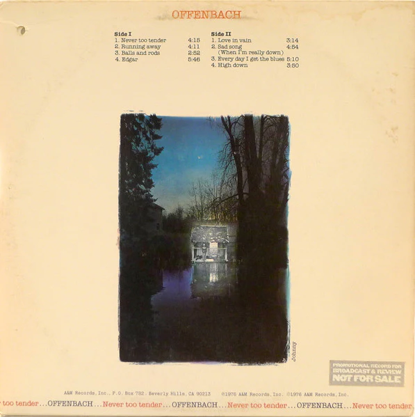 Offenbach – Never Too Tender (VG+/VG+) – LP, US 1976 - Image 4