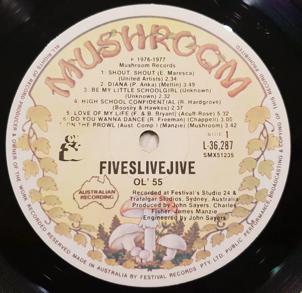 Ol' 55 – Fiveslivejive (VG/VG) – LP, AU 1977 - Image 6