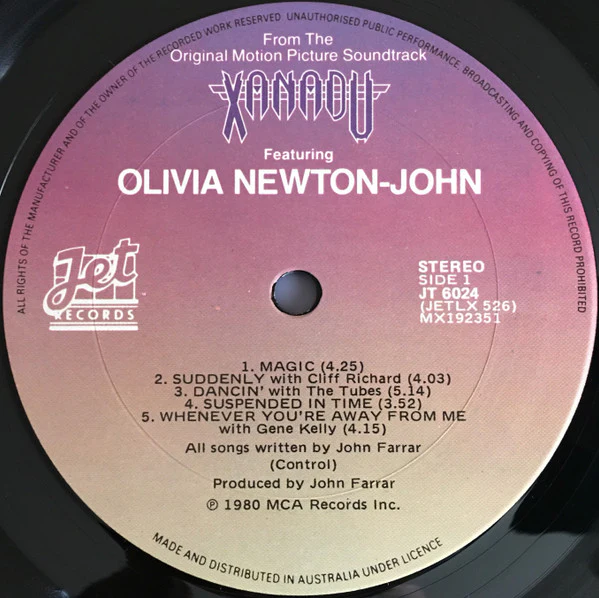 Olivia Newton-John, Electric Light Orchestra – Xanadu (From The Original Motion Picture Soundtrack) (VG+/VG) – LP, AU 1980 - Image 4