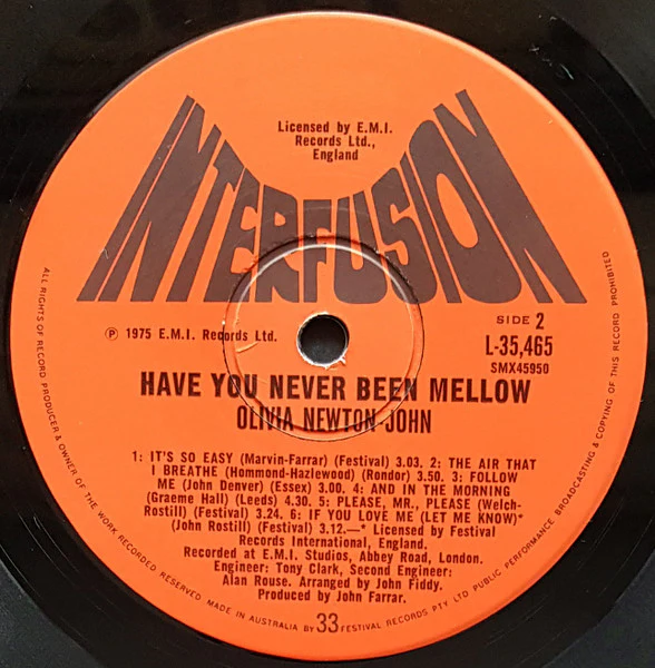 Olivia Newton-John – Have You Never Been Mellow (VG+/VG) – LP, AU 1975 - Image 4