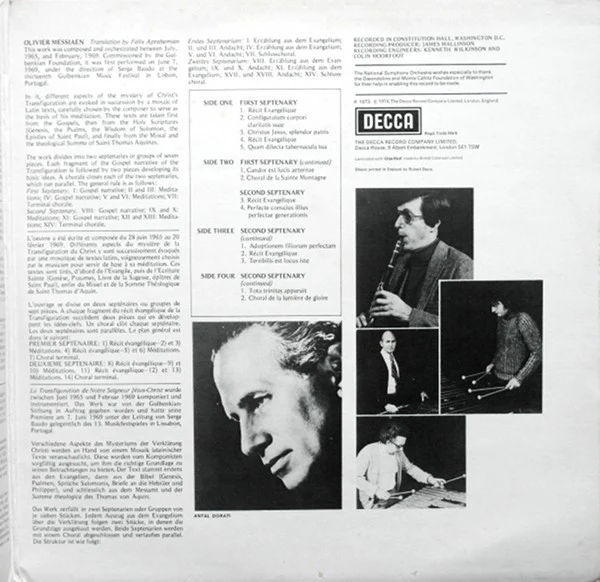 Olivier Messiaen – La Transfiguration De Notre Seigneur Jésus-Christ (VG/VG+) – 2xLP, UK 1973 - Image 4