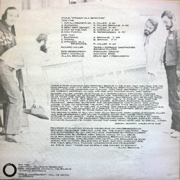 Onaje – Straight As A Briefcase (E/E) – LP, AU 1981 - Image 2