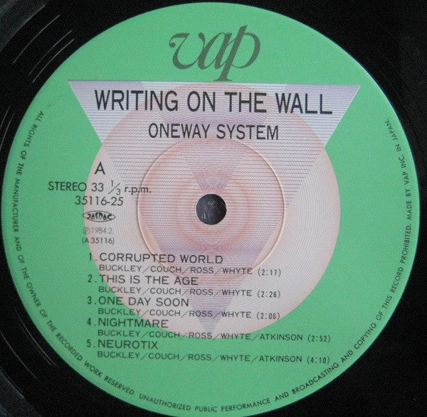 One Way System – Writing On The Wall (E/E) – LP, JP 1984, No OBI - Image 3