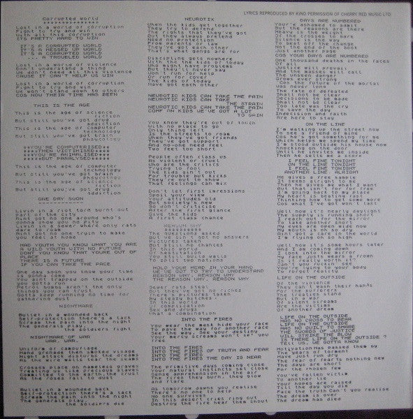One Way System – Writing On The Wall (E/E) – LP, JP 1984, No OBI - Image 4