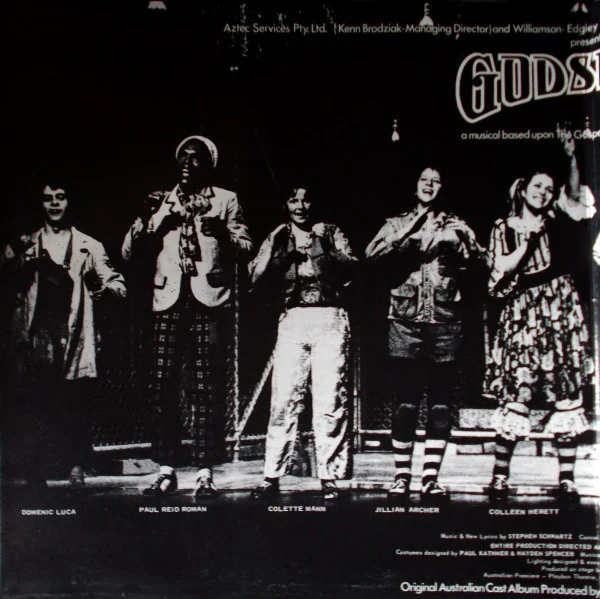 Original Australian Cast "Godspell" – Godspell (VG+/VG) – LP, AU 1972 - Image 2