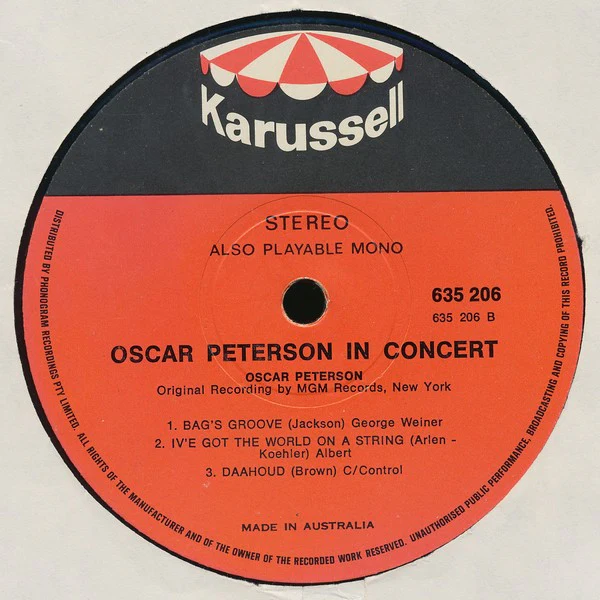 Oscar Peterson – In Concert (VG+/VG+) – LP, AU - Image 4