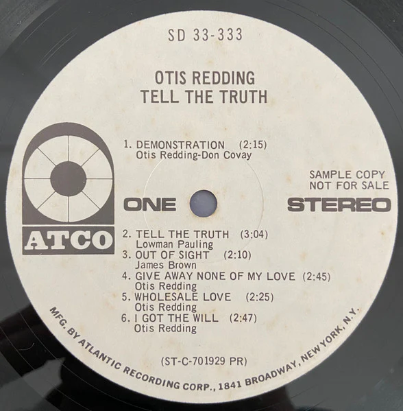 Otis Redding – Tell The Truth (VG+/VG+) – LP, US 1970 - Image 2