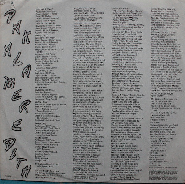 Pakalameredith – Pakalameredith (VG+/VG+) – LP, US 1977 - Image 5