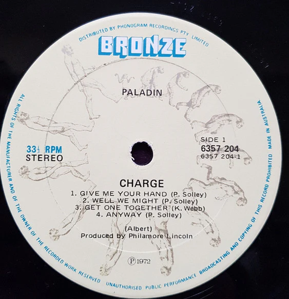 Paladin – Charge! (VG/VG) – LP, AU 1972 - Image 2