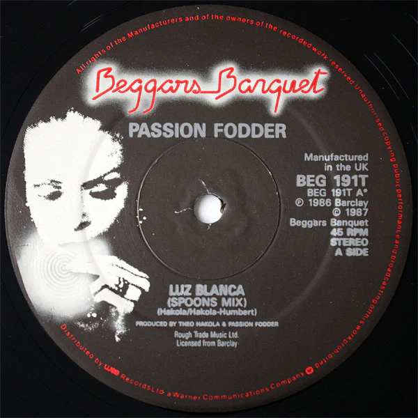 Passion Fodder – Luz Blanca (Spoons Mix) (VG+/VG+) – 12", UK 1986 - Image 3