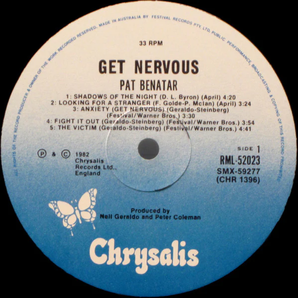 Pat Benatar – Get Nervous (VG+/VG+) – LP, AU 1982 - Image 4