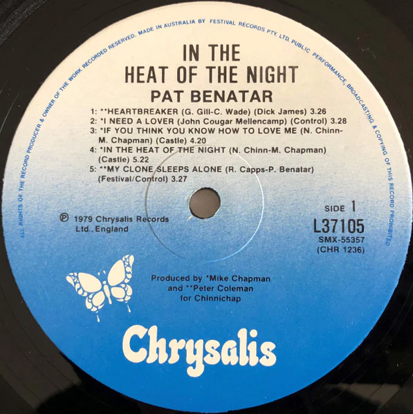 Pat Benatar – In The Heat Of The Night (VG+/VG) – LP, AU 1979 - Image 3