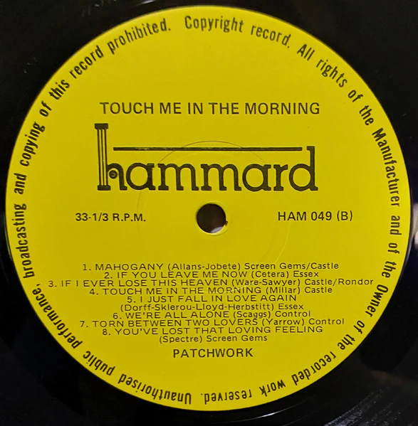 Patchwork – Touch Me In The Morning (VG+/VG+) – LP, AU 1980 - Image 4
