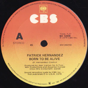 Patrick Hernandez – Born To Be Alive (VG/Generic) – 12", AU 1979 - Image 3