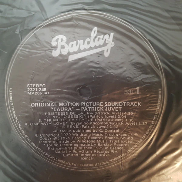 Patrick Juvet – Laura - Original Soundtrack (VG/VG+) – LP, AU - Image 3