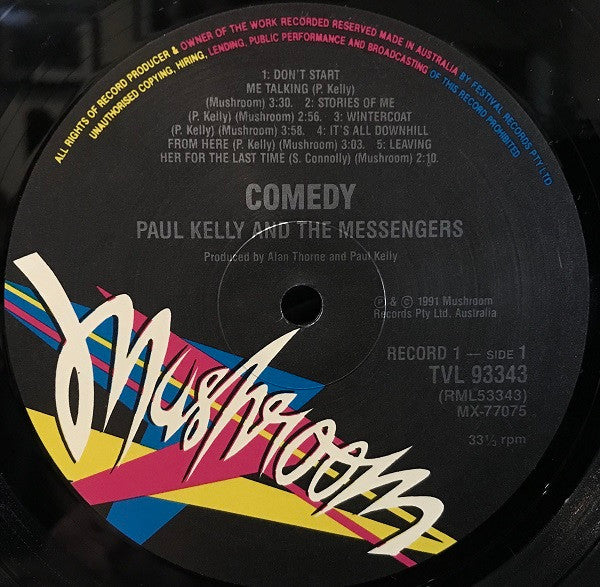 Paul Kelly And The Messengers – Comedy (VG+/VG) – 2xLP, AU 1991 - Image 3