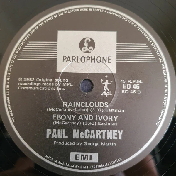 Paul McCartney – Ebony And Ivory (VG+/VG+) – 12", AU 1982 - Image 5