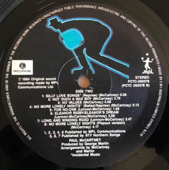 Paul McCartney – Give My Regards To Broad Street (VG+/VG+) – LP, AU 1984 - Image 6