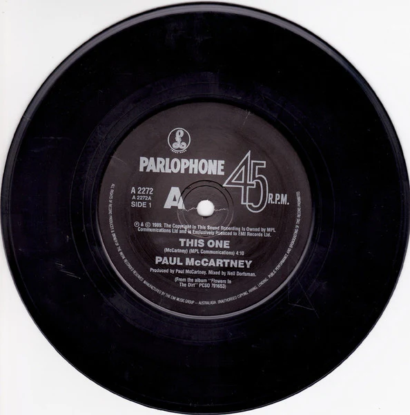 Paul McCartney – This One (VG+/VG+) – 7", Australasia 1989 - Image 3