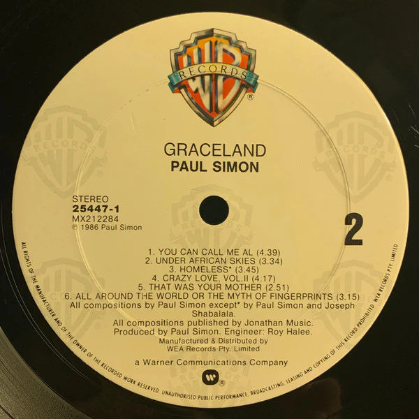 Paul Simon – Graceland (VG/VG+) – LP, AU 1986 - Image 6