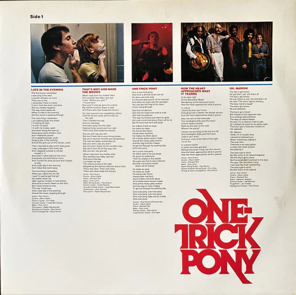 Paul Simon – One-Trick Pony (VG+/VG+) – LP, AU 1980 - Image 4