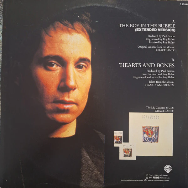 Paul Simon – The Boy In The Bubble (E/VG+) – 12", AU 1986 - Image 2