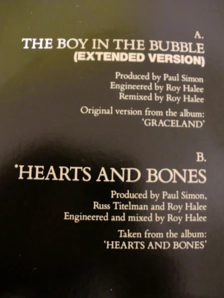 Paul Simon – The Boy In The Bubble (E/VG+) – 12", AU 1986 - Image 3