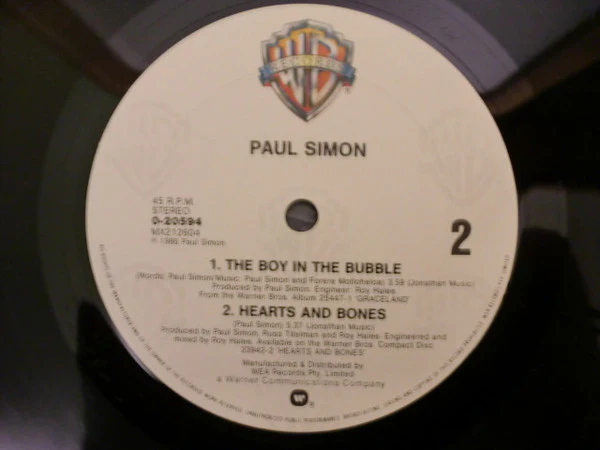 Paul Simon – The Boy In The Bubble (E/VG+) – 12", AU 1986 - Image 7
