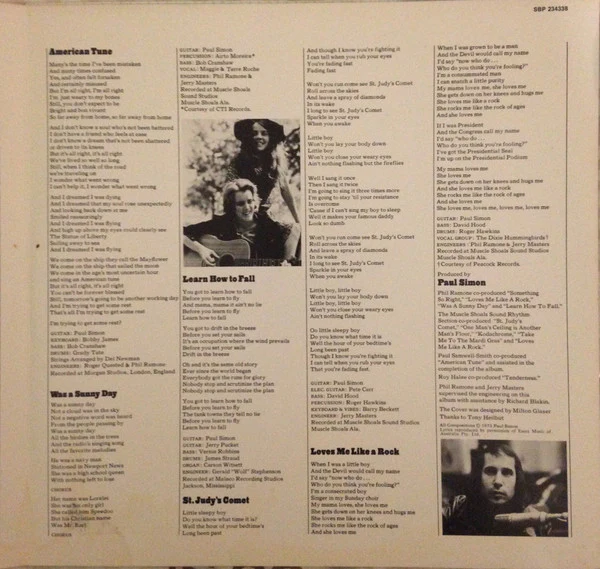 Paul Simon – There Goes Rhymin' Simon (VG/VG+) – LP, AU 1973 - Image 3