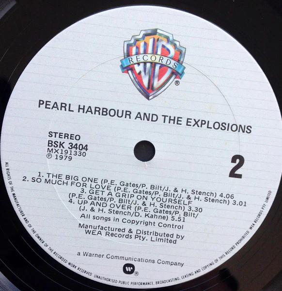 Pearl Harbor And The Explosions – Pearl Harbor And The Explosions (VG+/VG+) – LP, AU 1980 - Image 4