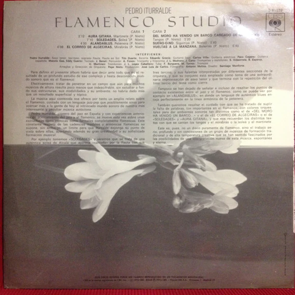 Pedro Iturralde – Flamenco Studio (NM/VG+) – LP, ES 1976 - Image 2