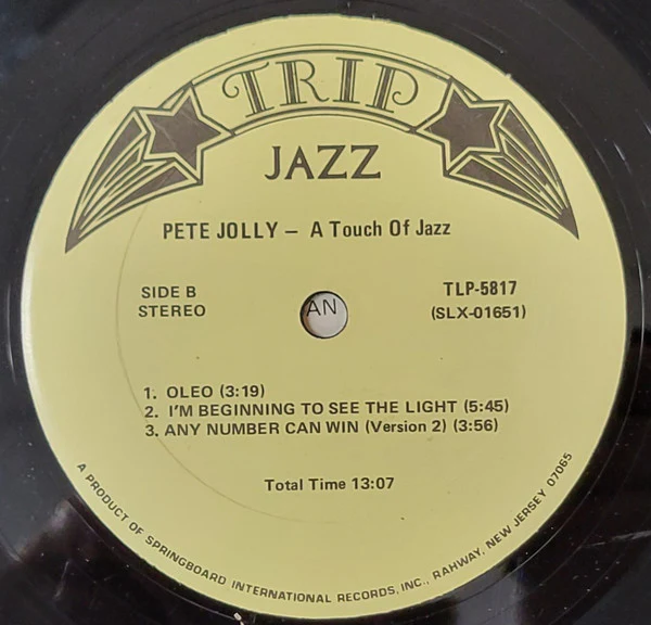 Pete Jolly – A Touch Of Jazz (VG+/VG) – LP, US 1975 - Image 4