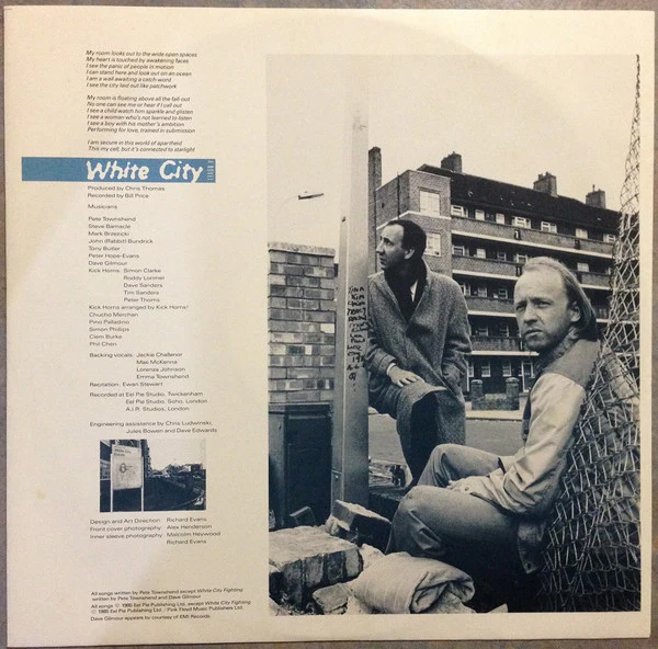 Pete Townshend – White City (A Novel) (VG+/VG+) – LP, Australasia 1985 - Image 6