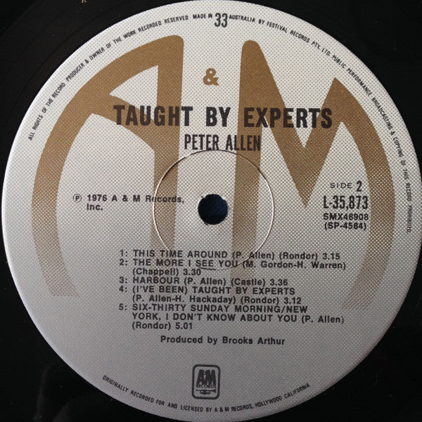 Peter Allen – Taught By Experts (VG+/VG+) – LP, AU 1976 - Image 6