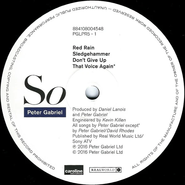Peter Gabriel – So (M/M) – LP, EU 2016 - Image 3