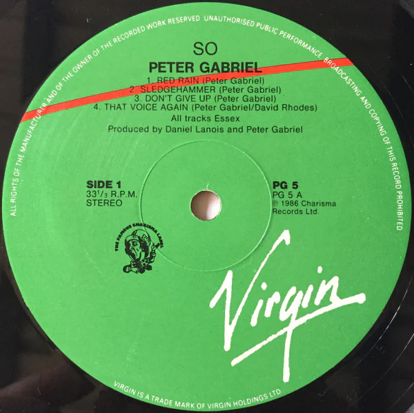 Peter Gabriel – So (VG/VG+) – LP, AU 1986 - Image 3