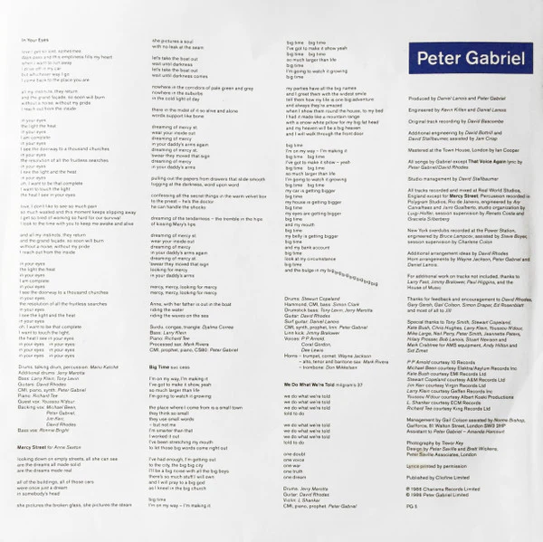 Peter Gabriel – So (VG/VG+) – LP, AU 1986 - Image 5