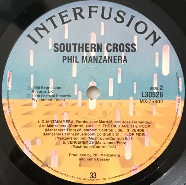 Phil Manzanera – Southern Cross (VG+/VG+) – LP, AU 1990 - Image 4