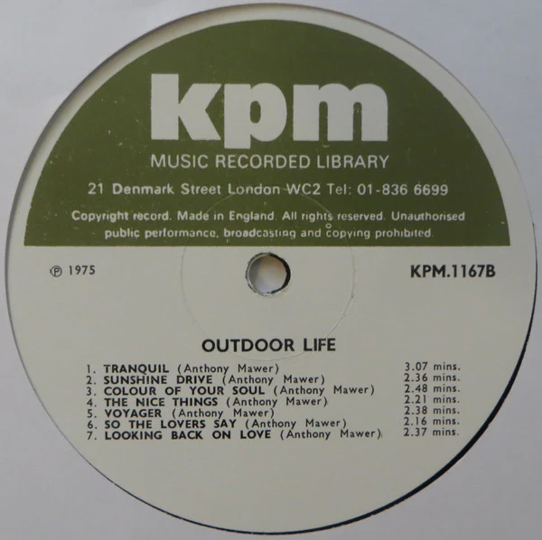 Philip Lane, David Lindup, Anthony Mawer – Outdoor Life (VG+/VG+) – LP, UK 1975 - Image 4