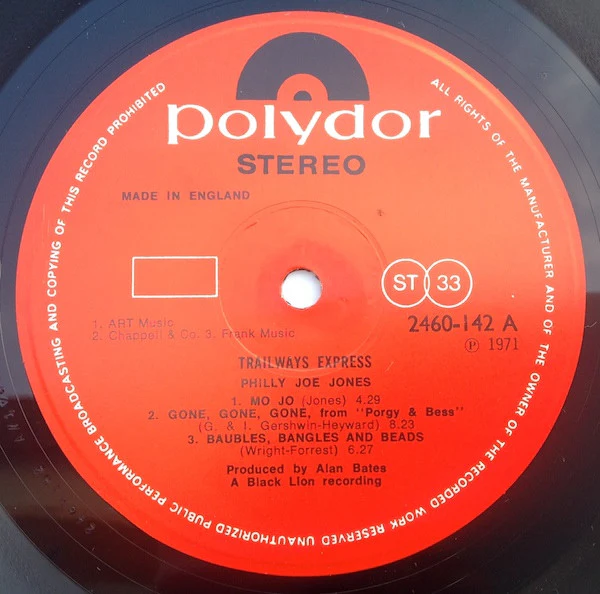 "Philly" Joe Jones – Trailways Express (VG+/VG+) – LP, UK 1971 - Image 3