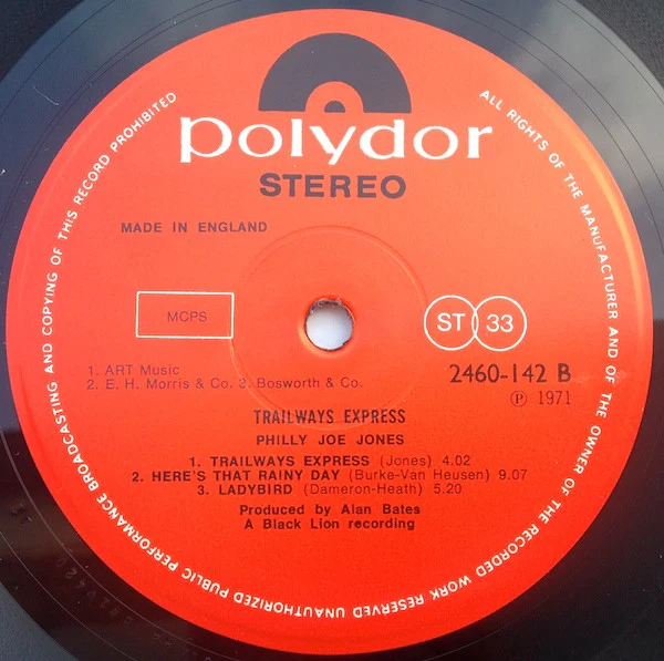 "Philly" Joe Jones – Trailways Express (VG+/VG+) – LP, UK 1971 - Image 4