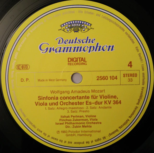 Pinchas Zukerman, Isaac Stern, Itzhak Perlman, Shlomo Mintz, Israel Philharmonic Orchestra, Zubin Mehta, Antonio Vivaldi, Johann Sebastian Bach, Wolfgang Amadeus Mozart – The Four Seasons · Concerto For 4 Violins / Double Concerto / Sinfonia... - Image 8