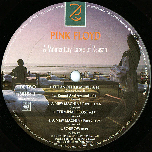 Pink Floyd – A Momentary Lapse Of Reason (VG+/VG) – LP, AU 1987 - Image 6