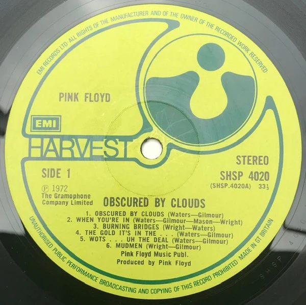 Pink Floyd – Obscured By Clouds (E/VG+) – LP, UK 1972 - Image 8