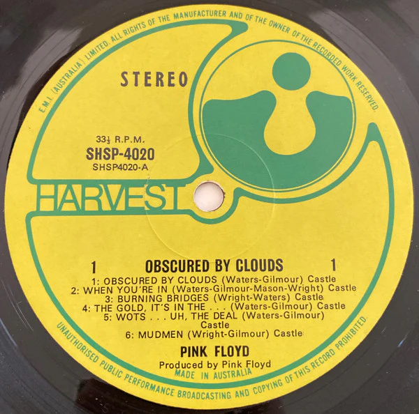 Pink Floyd – Obscured By Clouds (VG/VG) – LP, AU 1972 - Image 2