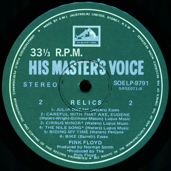 Pink Floyd – Relics (A Bizarre Collection Of Antiques And Curios) (VG/VG+) – LP, AU 1973 - Image 4
