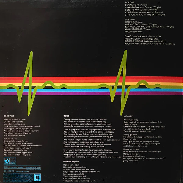 Pink Floyd – The Dark Side Of The Moon (VG/VG) – LP, AU 1973 - Image 2