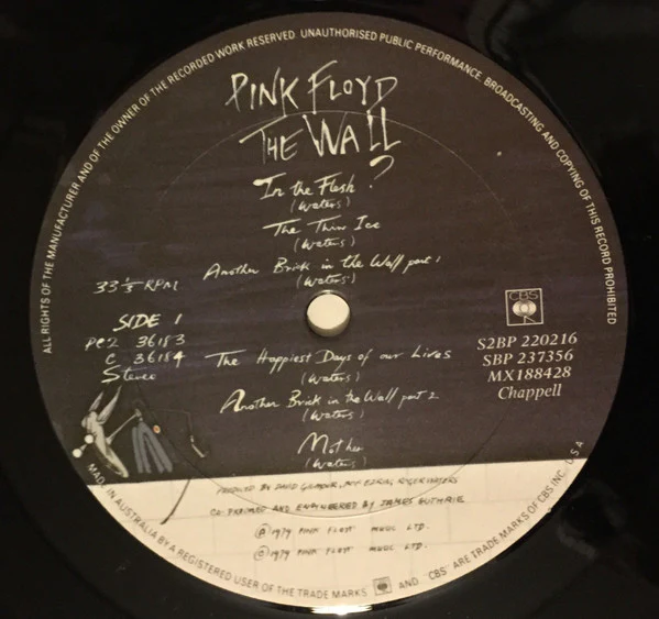Pink Floyd – The Wall (E/VG+) – 2xLP, AU 1979 - Image 2