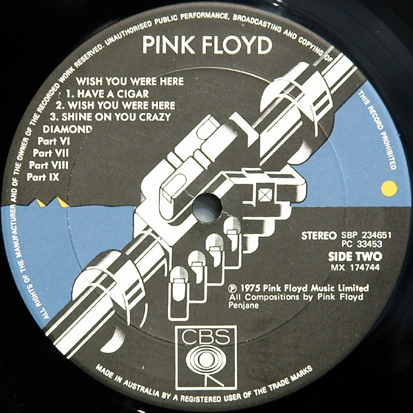 Pink Floyd – Wish You Were Here (VG/VG+) – LP, AU 1975 - Image 3